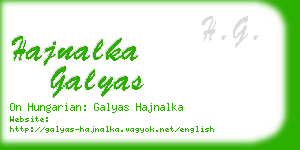 hajnalka galyas business card